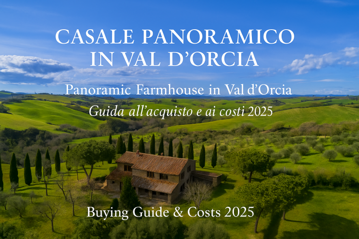 Panoramic farmhouse in Val d'Orcia: buying guide and costs for 2025